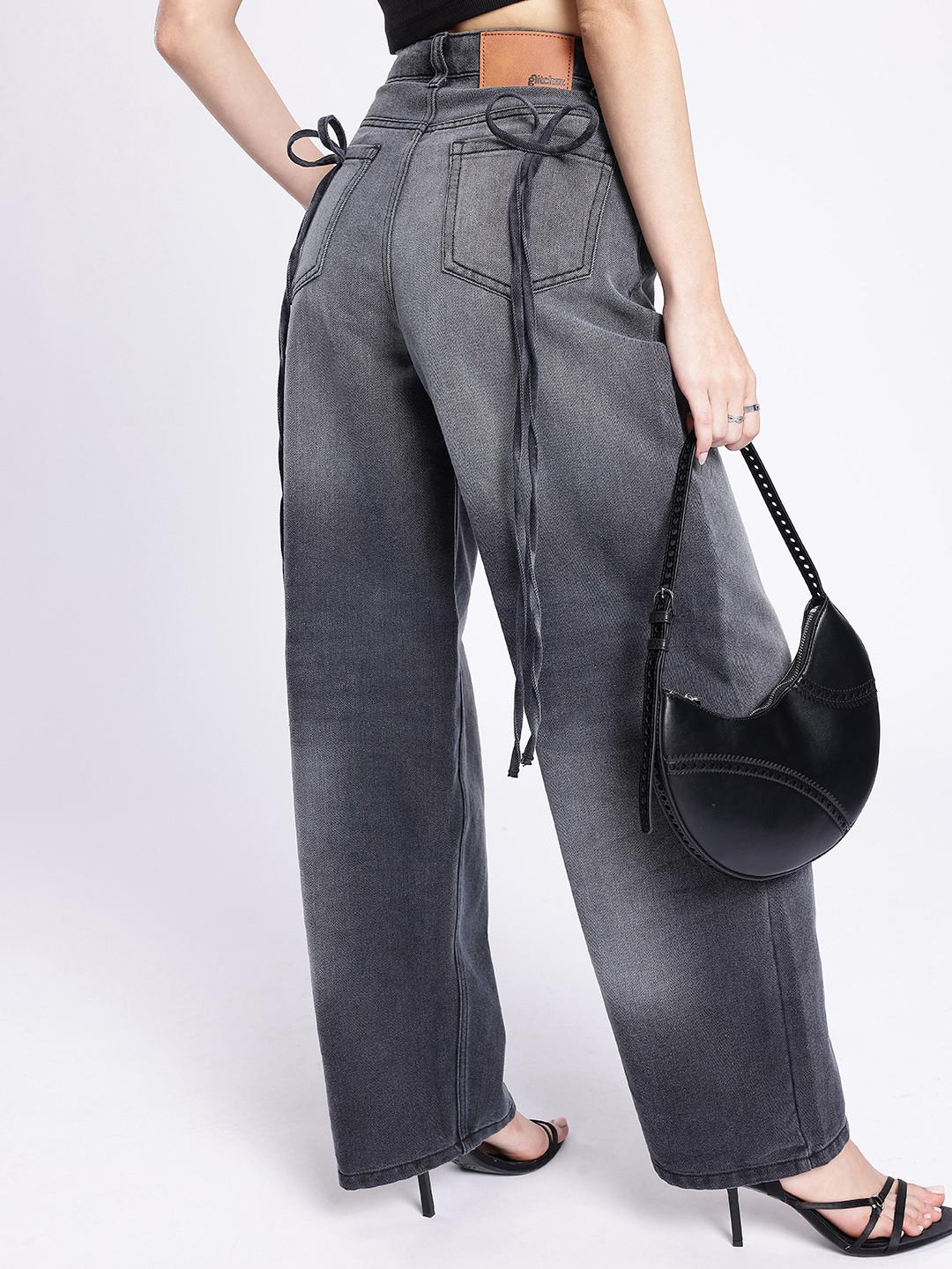 glitchez Women Baggy High-Rise Jeans