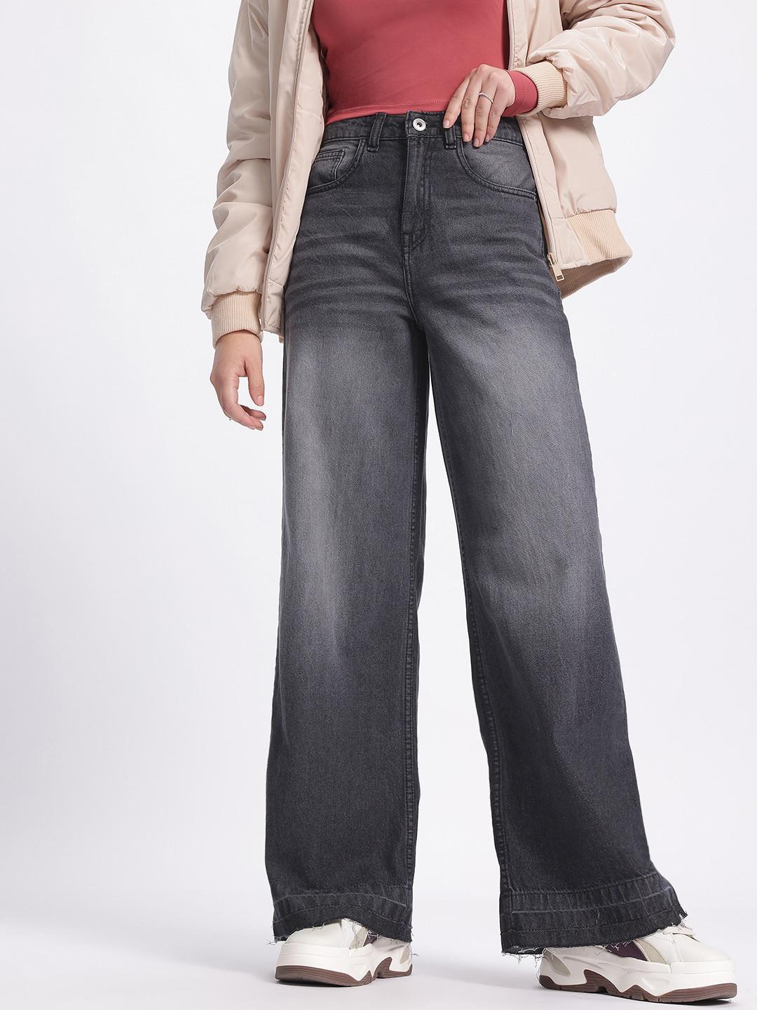 glitchez Women Baggy Wide Leg Jeans