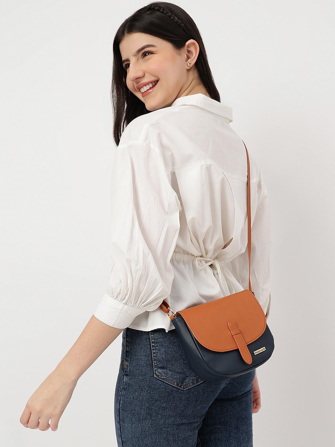 Fastrack Colourblocked Structured Sling Bag