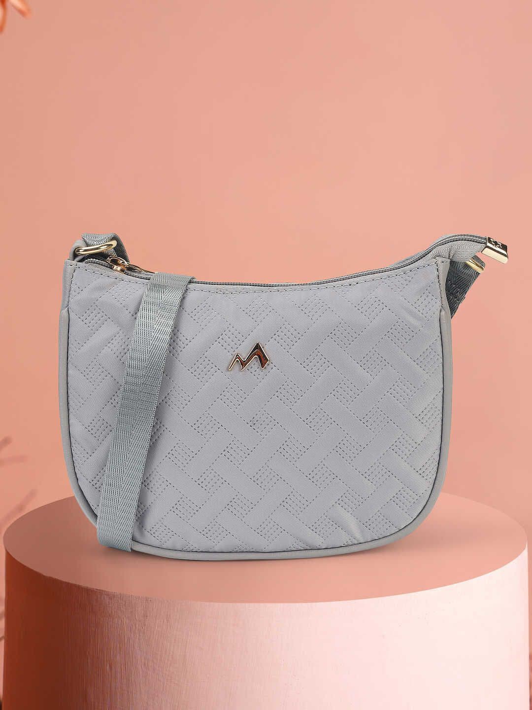 Metro Colourblocked Half Moon Sling Bag With Quilted