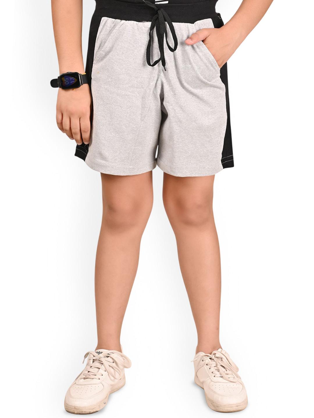 BAESD Boys Solid High-Rise Regular Fit Shorts
