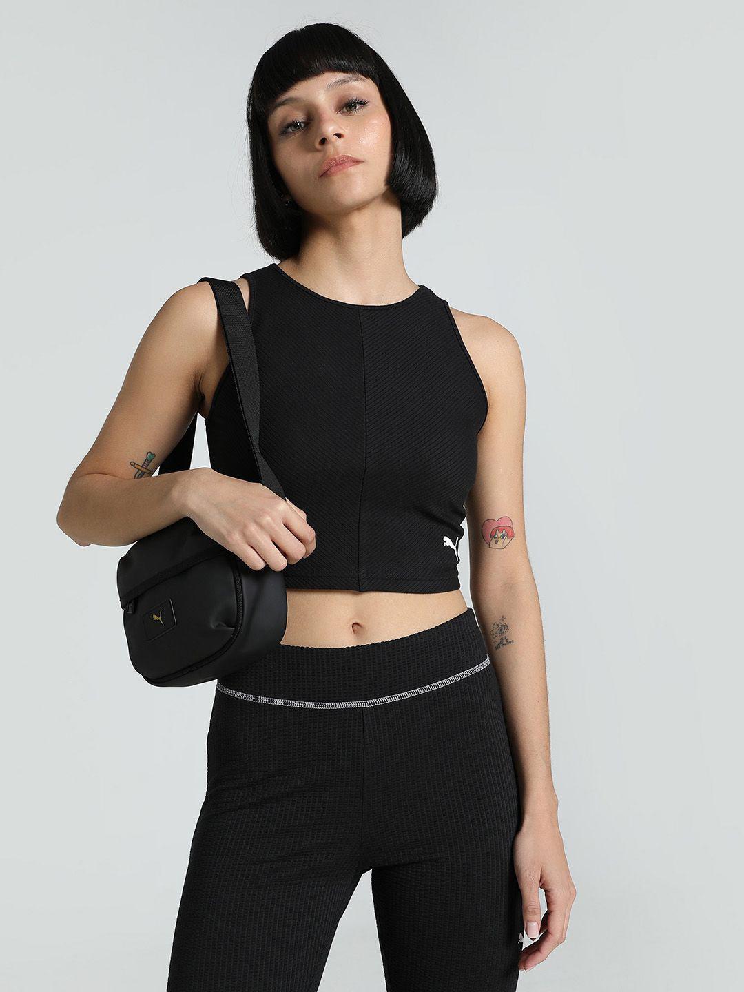 Puma Wardrobe Essentials Women Ribbed Crop Tank Top
