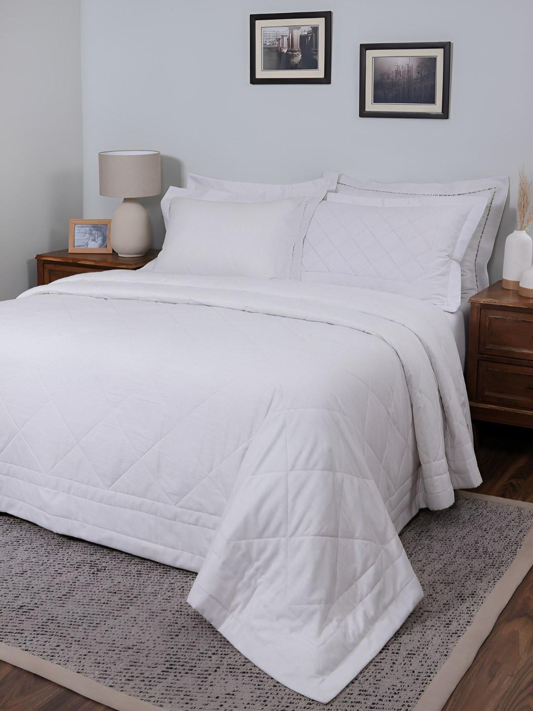 MASPAR Summer AC Room Cotton Double Bed Solid Quilt- Quilted Bed Cover-265x228cm