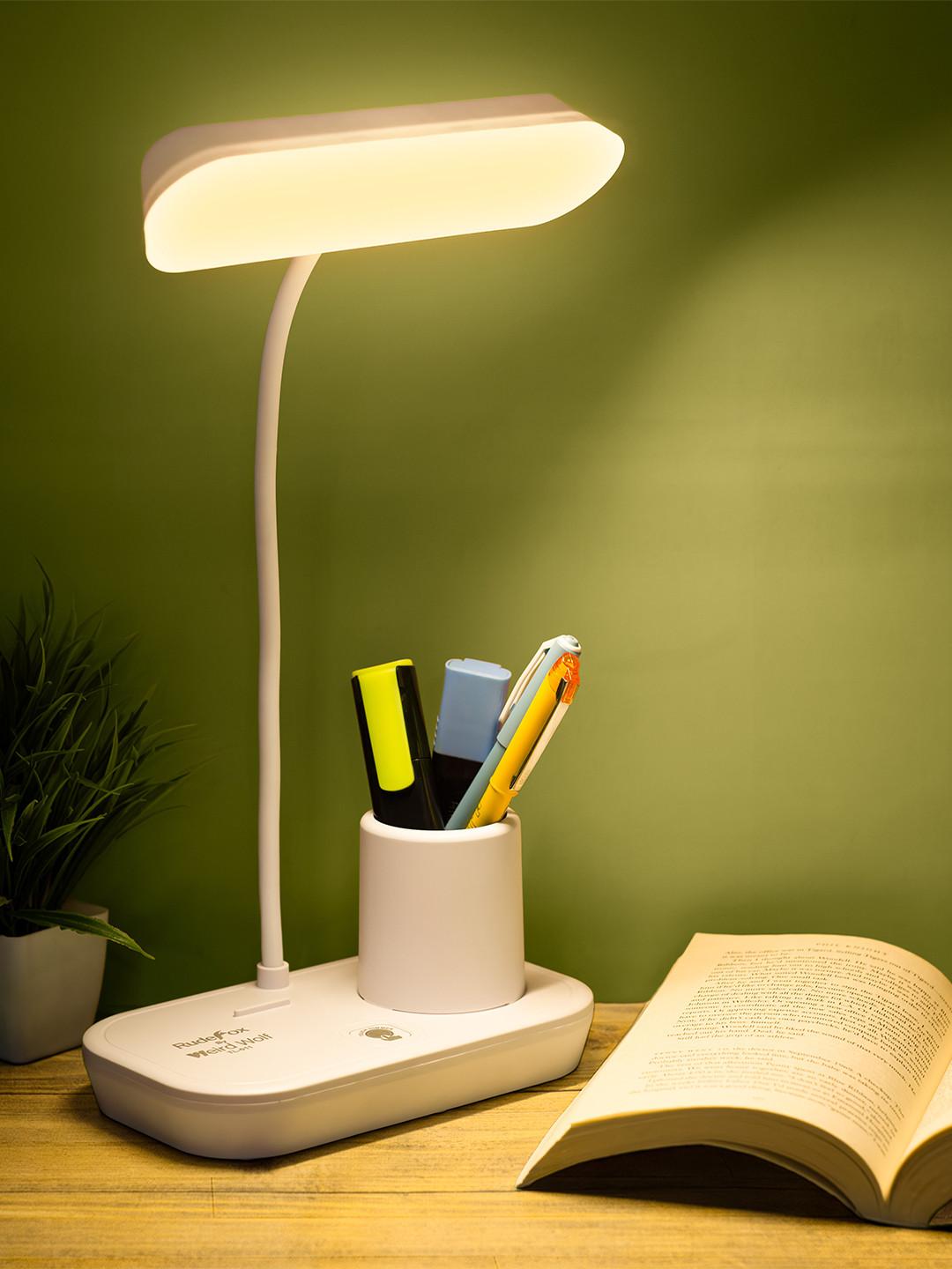 WEIRD WOLF Warm Yellow Acrylic Cylinder Solid Rechargeable Battery Table Lamps