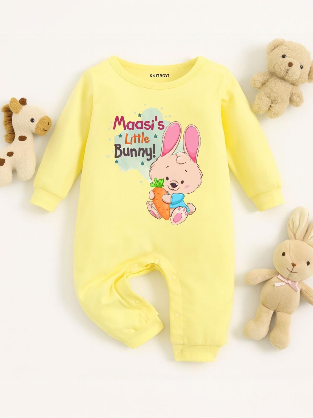 KNITROOT Infants Yellow Printed Maasi Theme Cotton Romper