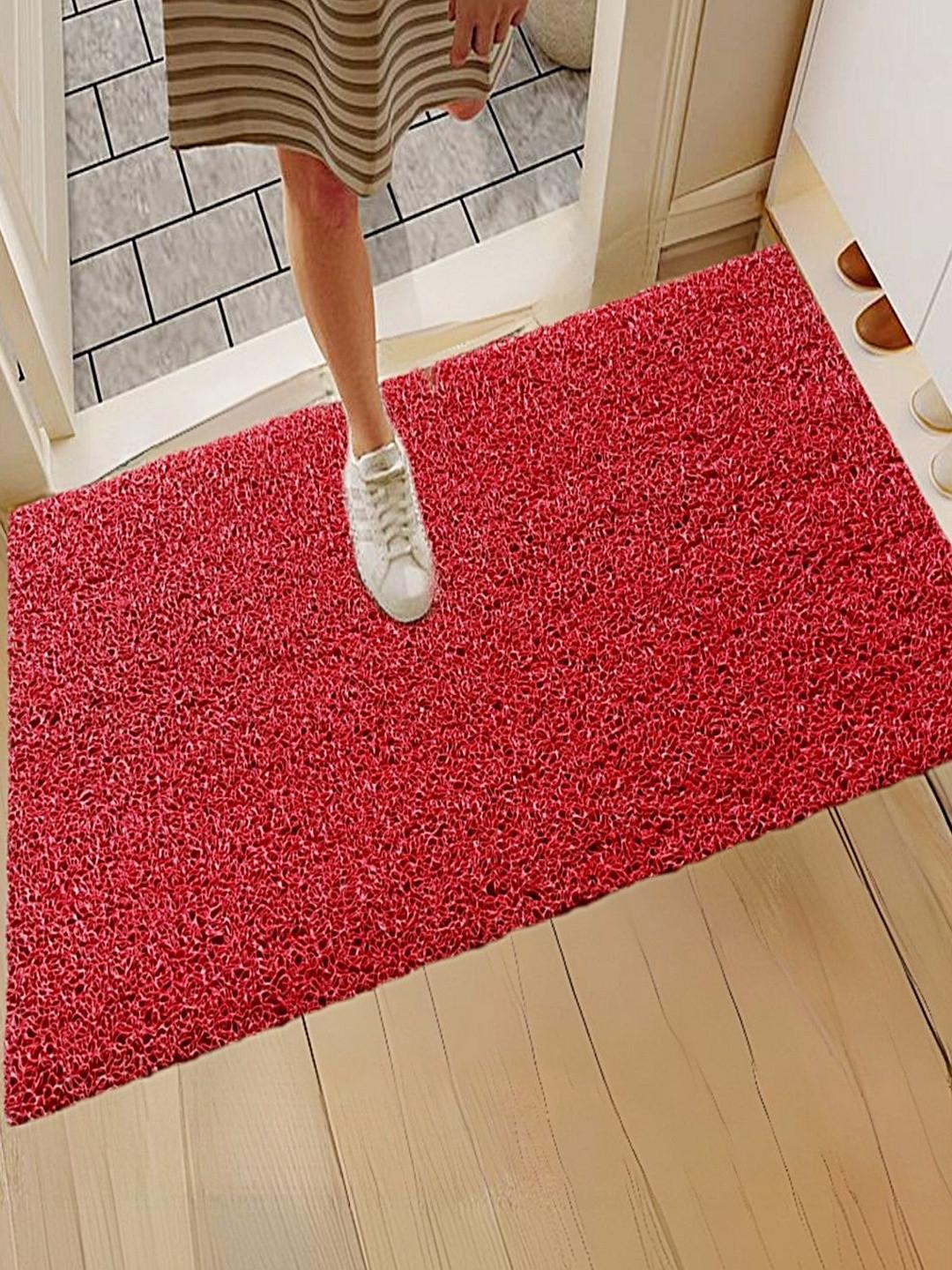 vstucart Red Textured Anti-Skid Waterproof Doormat