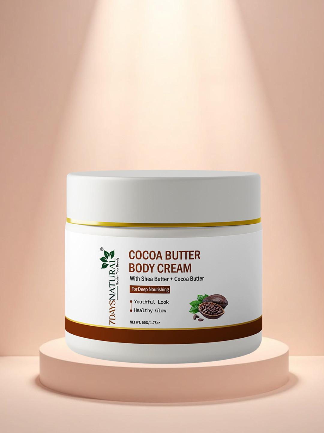 7DAYSNATURAL Body Cream With Cocoa Butter & Vitamin E For Deep Moisturisation - 50Gg