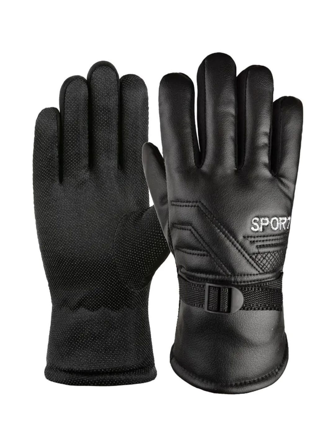 Infispace Unisex Leather Winter Gloves