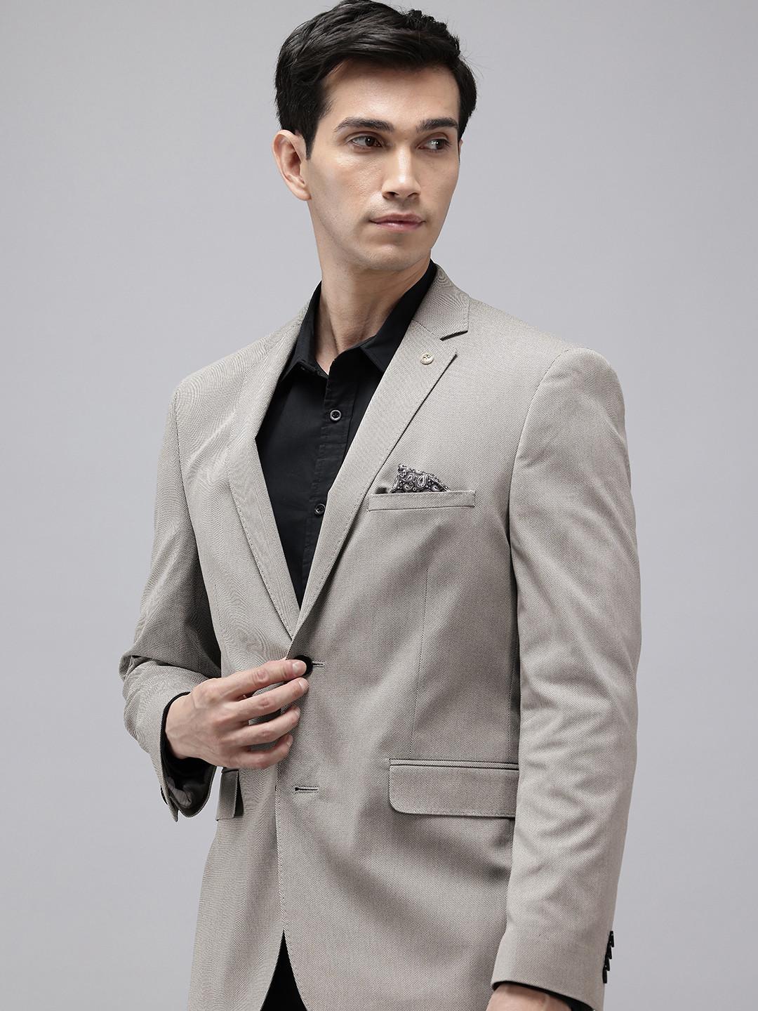 Theme Textured Slim Fit Single-Breasted Formal Blazer