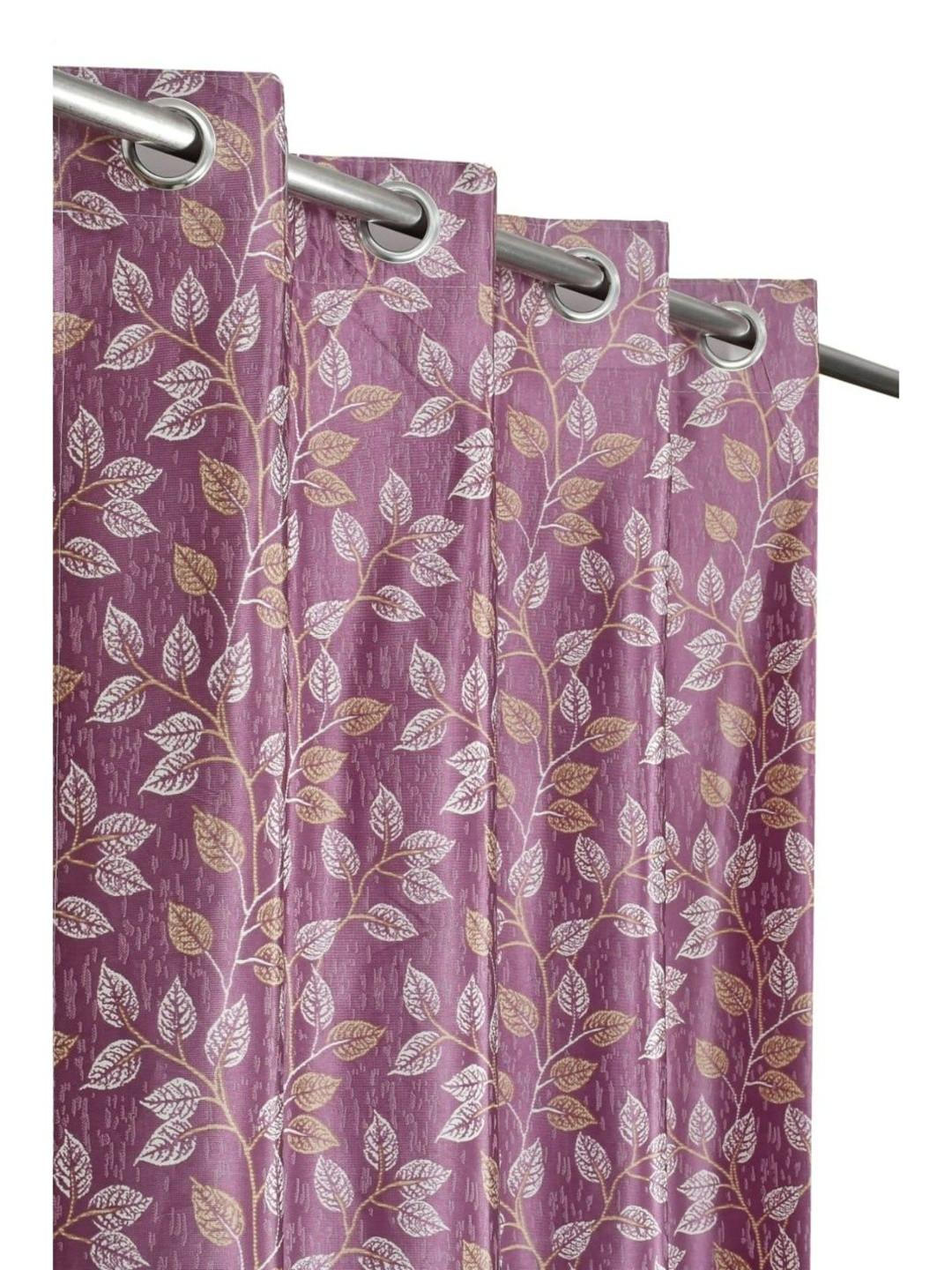 UrbanArts Pink Floral Room Darkening Door Curtain