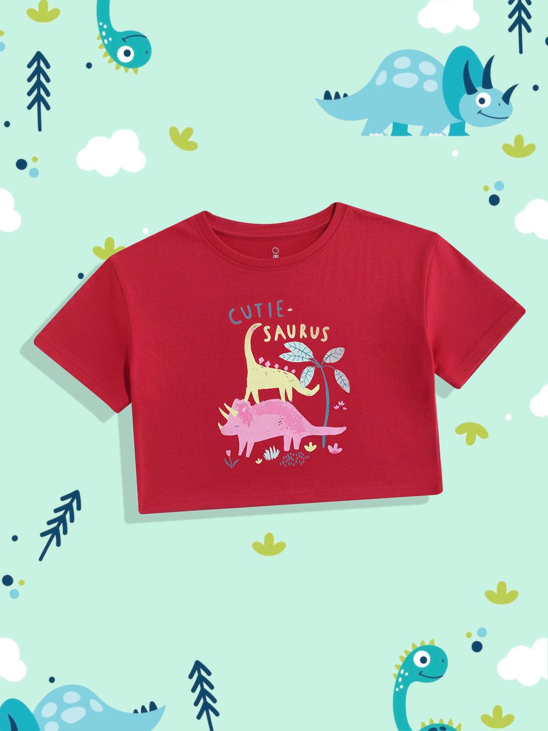 mothercare Girls Printed Boxy Pure Cotton T-shirt