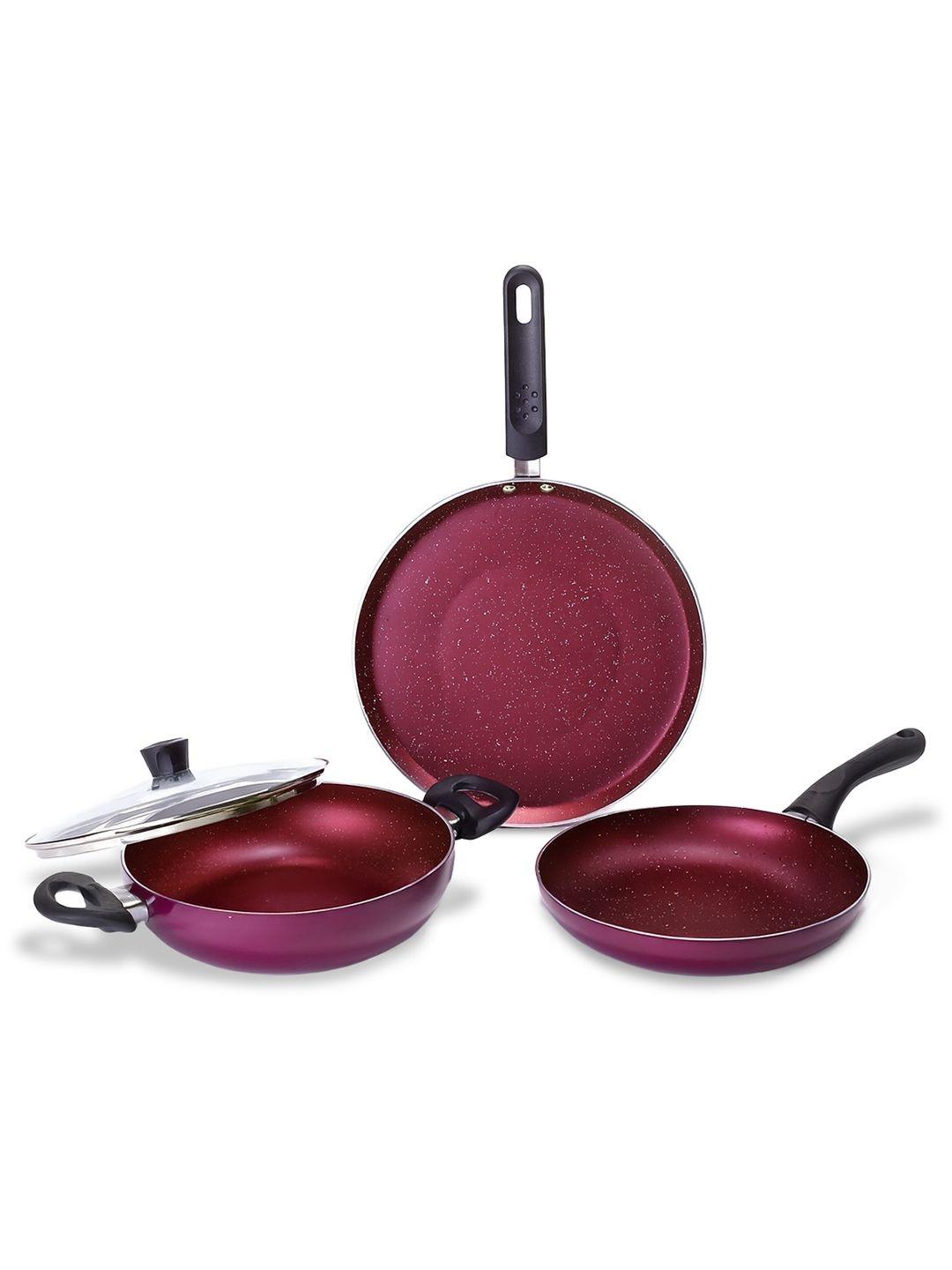 Wonderchef Red Induction Base Aluminium Cookware Set of