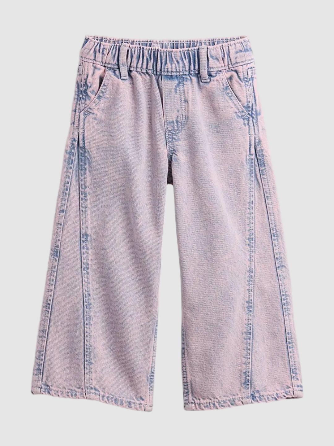 GAP Girls Mid-Rise Wide Leg Loose Fit Jeans