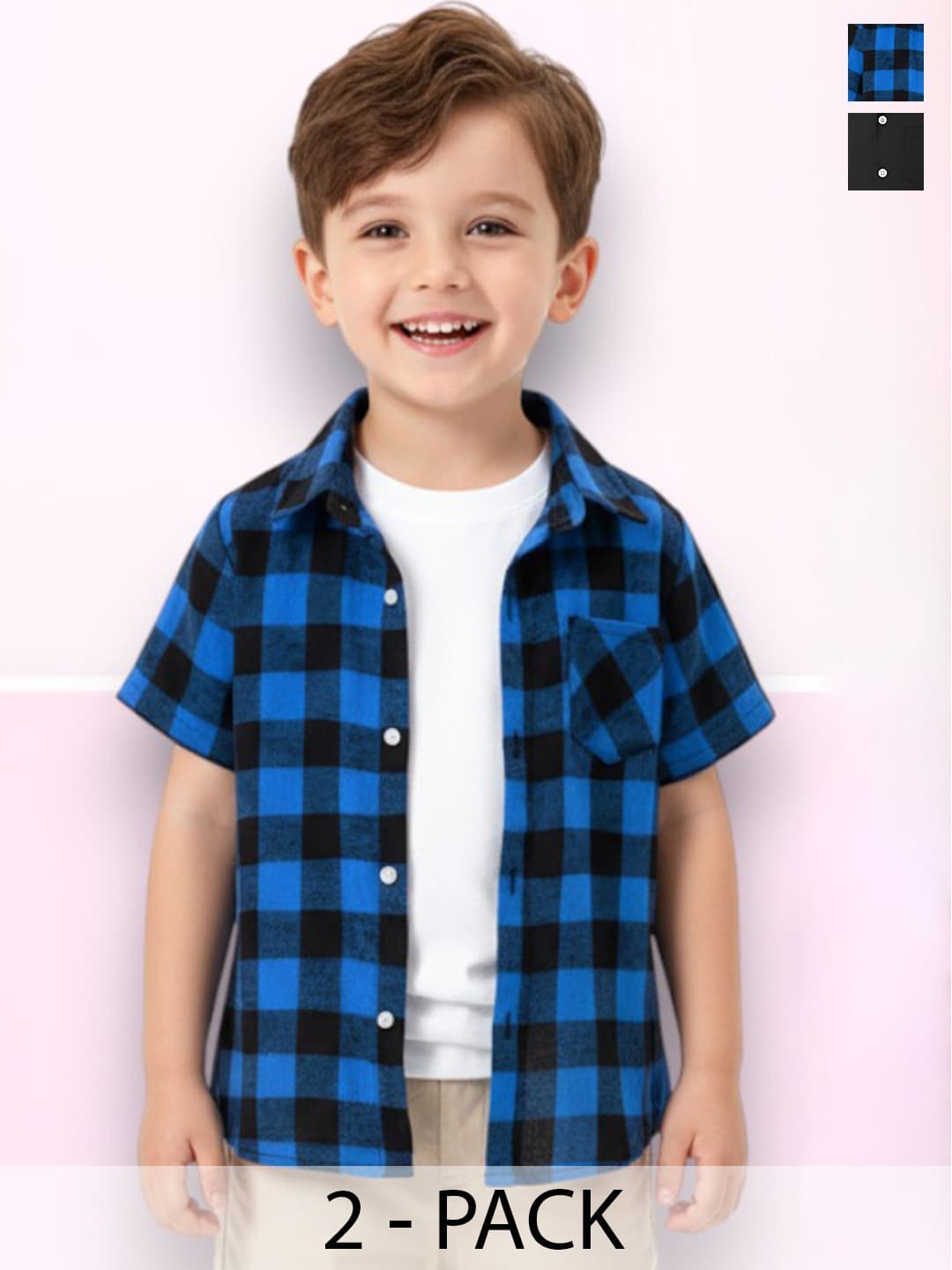 KIDGARB Boys Buffalo Checks Checked Casual Shirt
