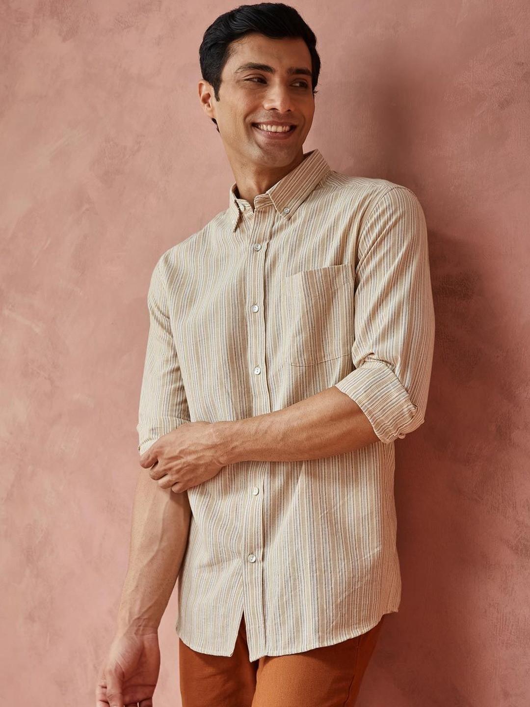 Fabindia Men Striped Casual Shirt