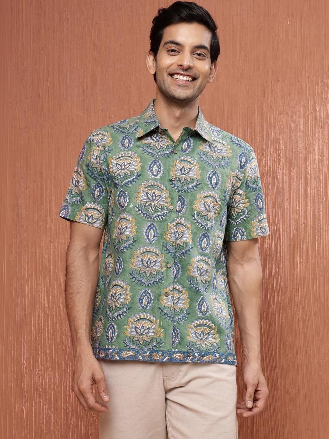 Fabindia Men Floral Printed Casual Shirt