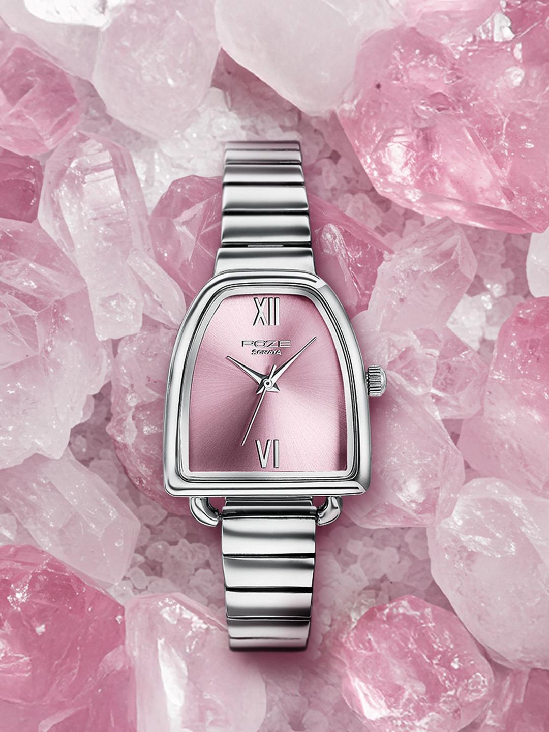 Sonata Poze 7 Analog Pink Dial Watch For Women - SP80154SM01W
