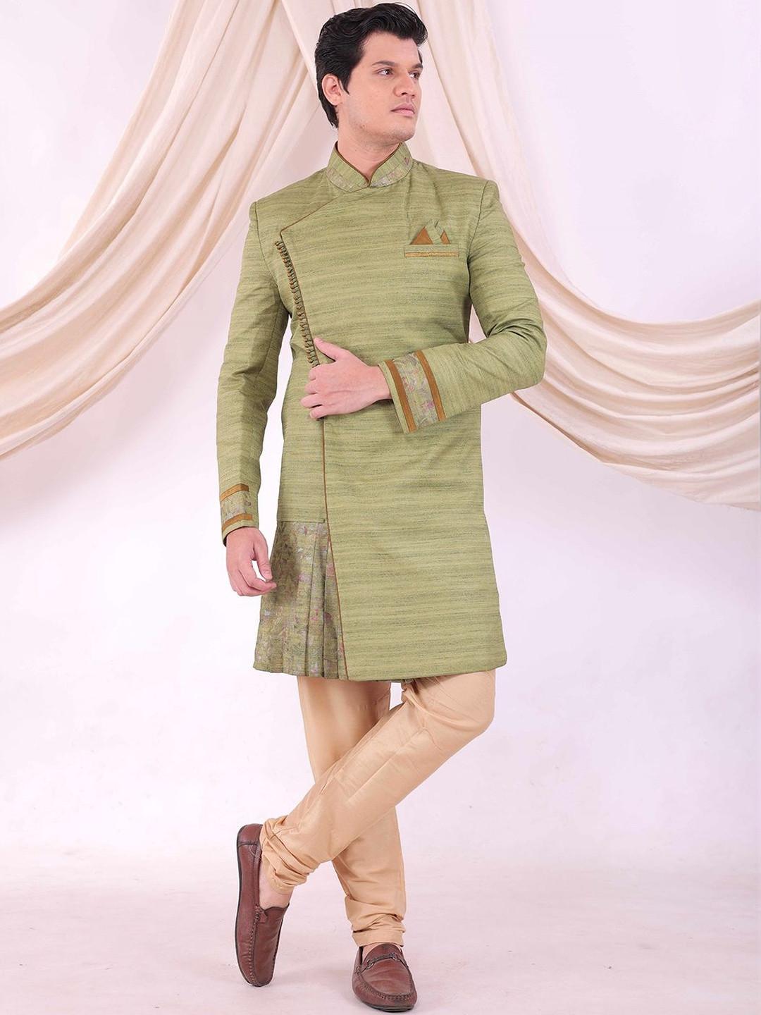 Desibutik Embroidered MandarinCollar Sherwani