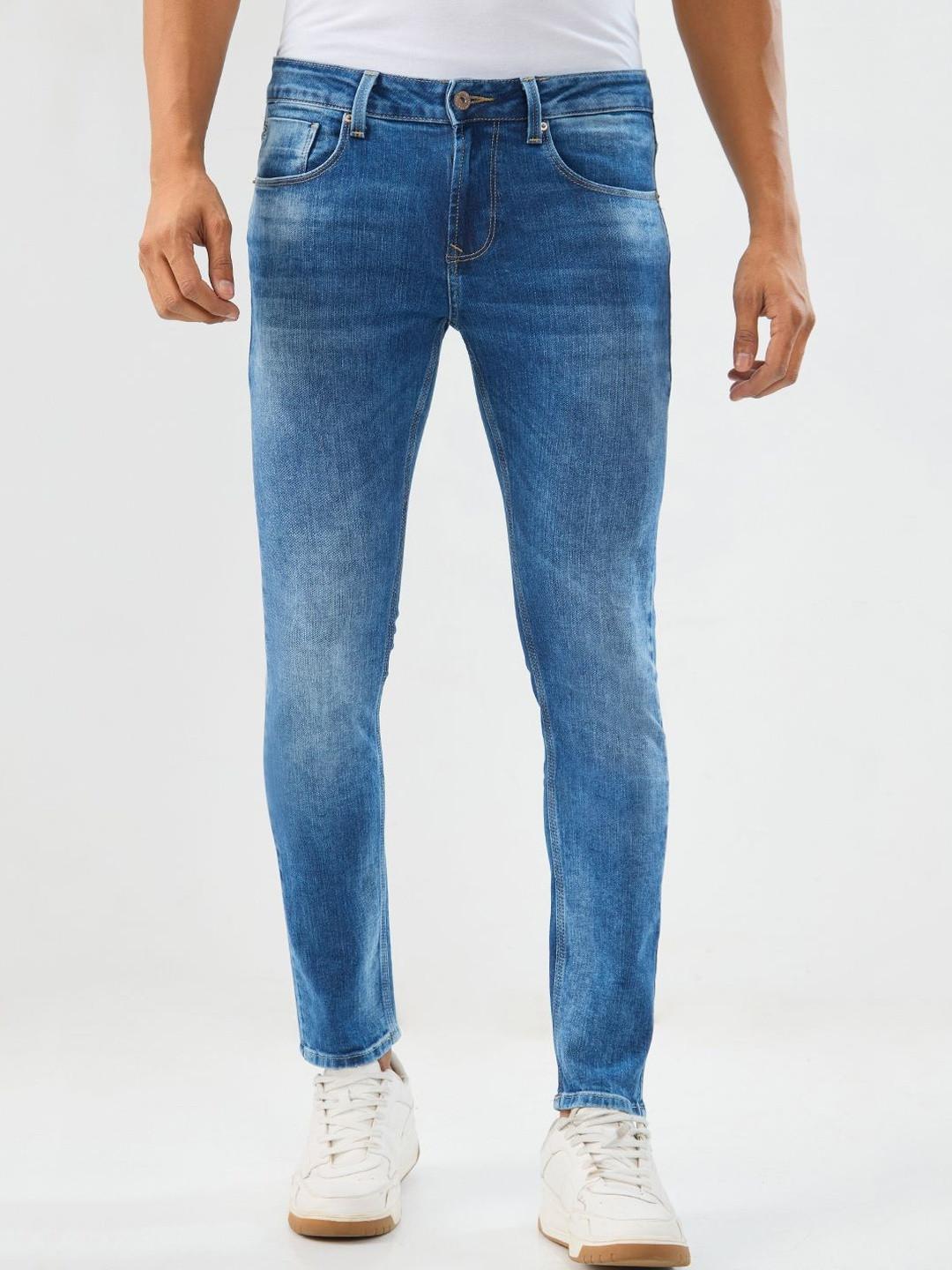 SPYKAR Men Slim Fit Low-Rise Light Fade Stretchable Jeans