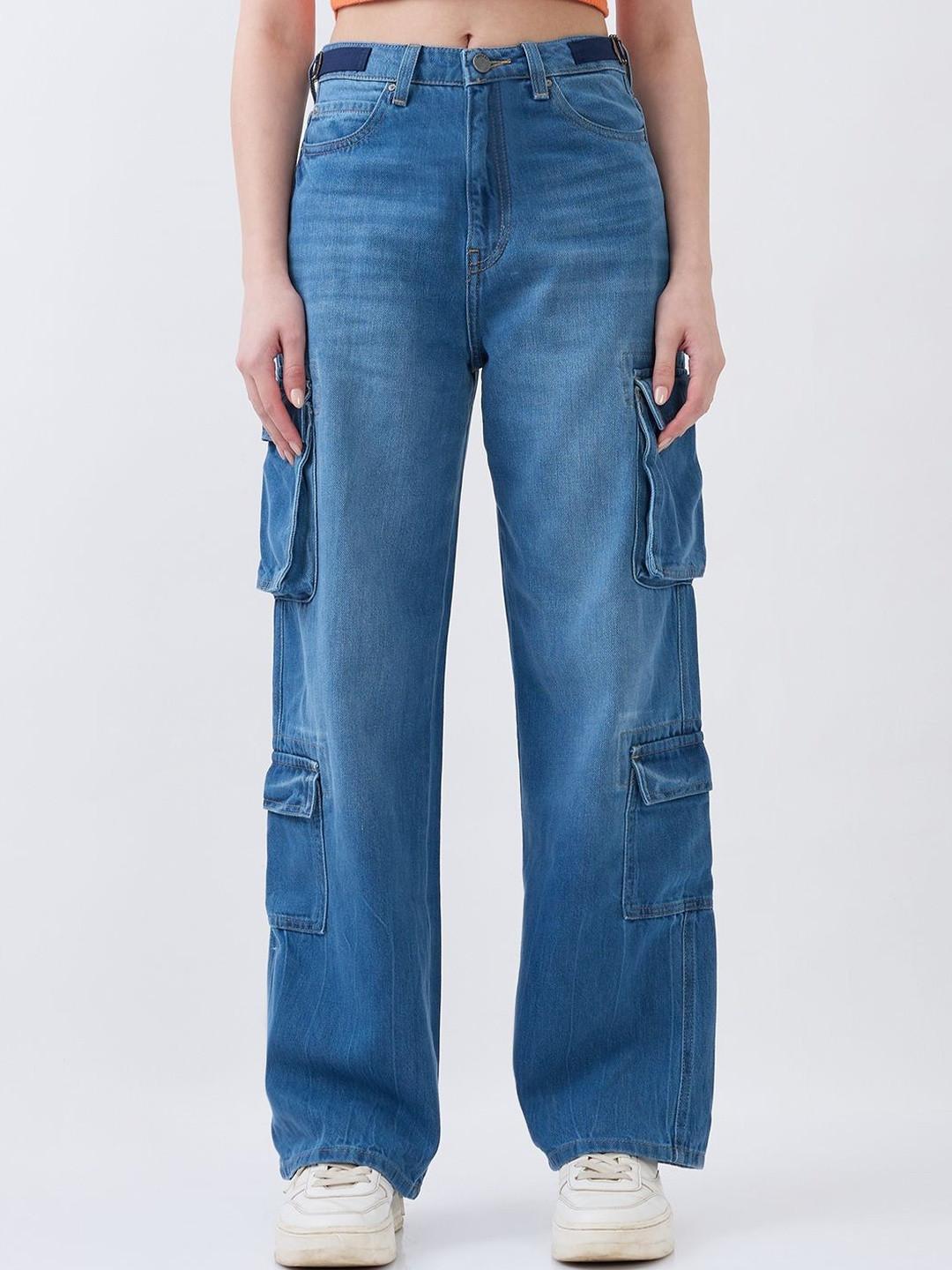 SPYKAR Women Straight Fit High-Rise Light Fade Stretchable Jeans