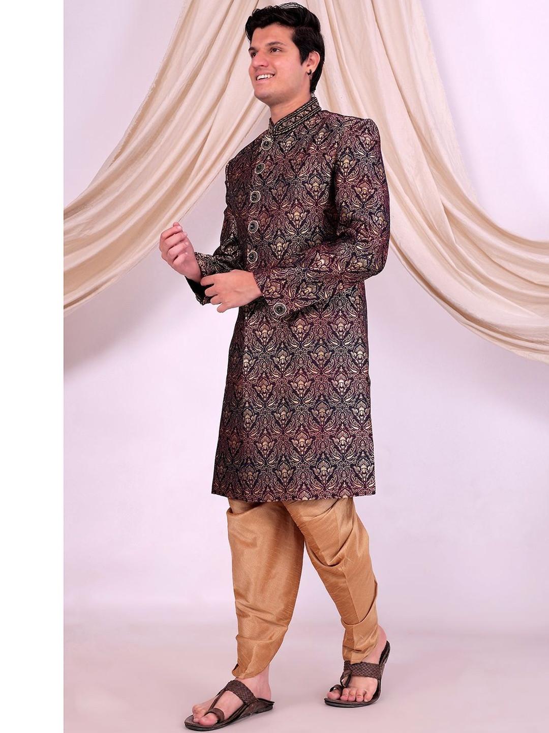 Desibutik Embroidered Mandarin Collar Sherwani