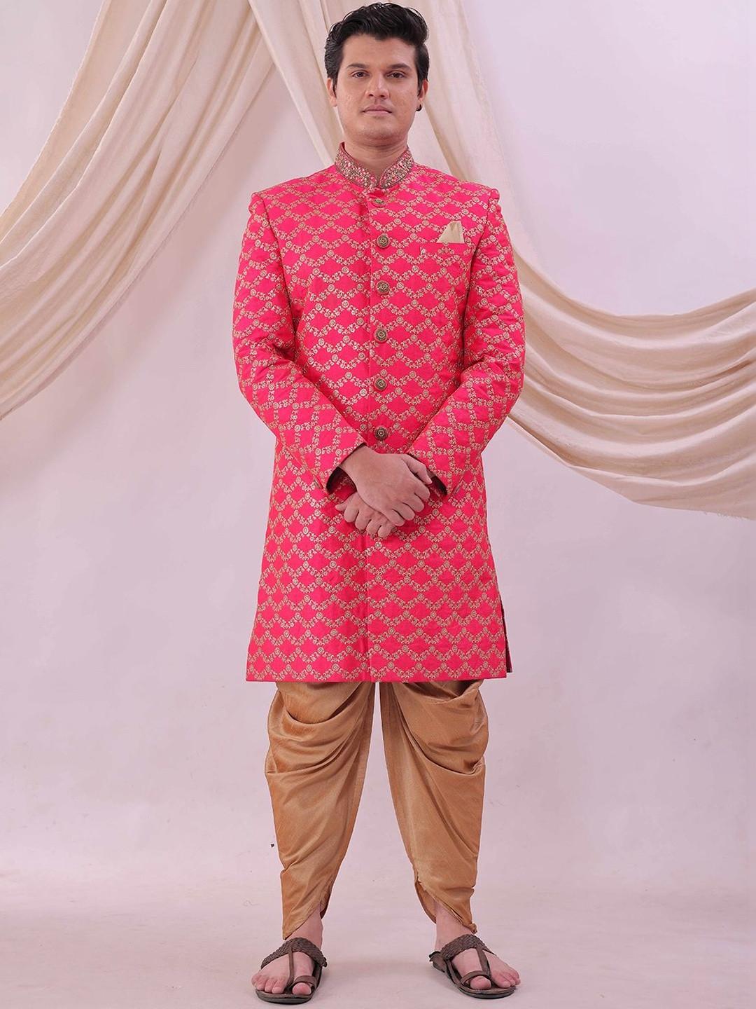 Desibutik Embroidered Mandarin Collar Sherwani