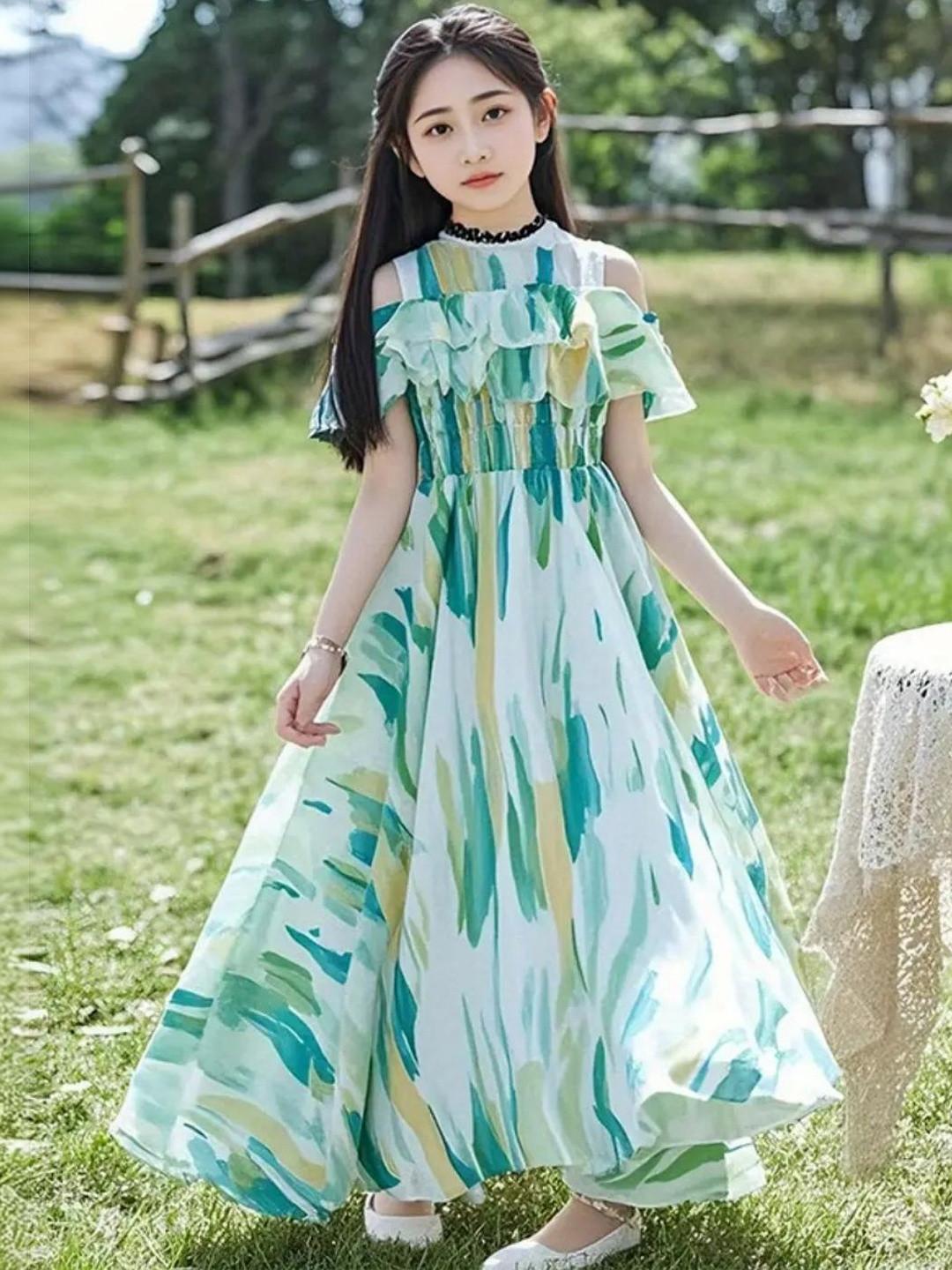 Sangria Girls Cotton Fit & Flared Dresses