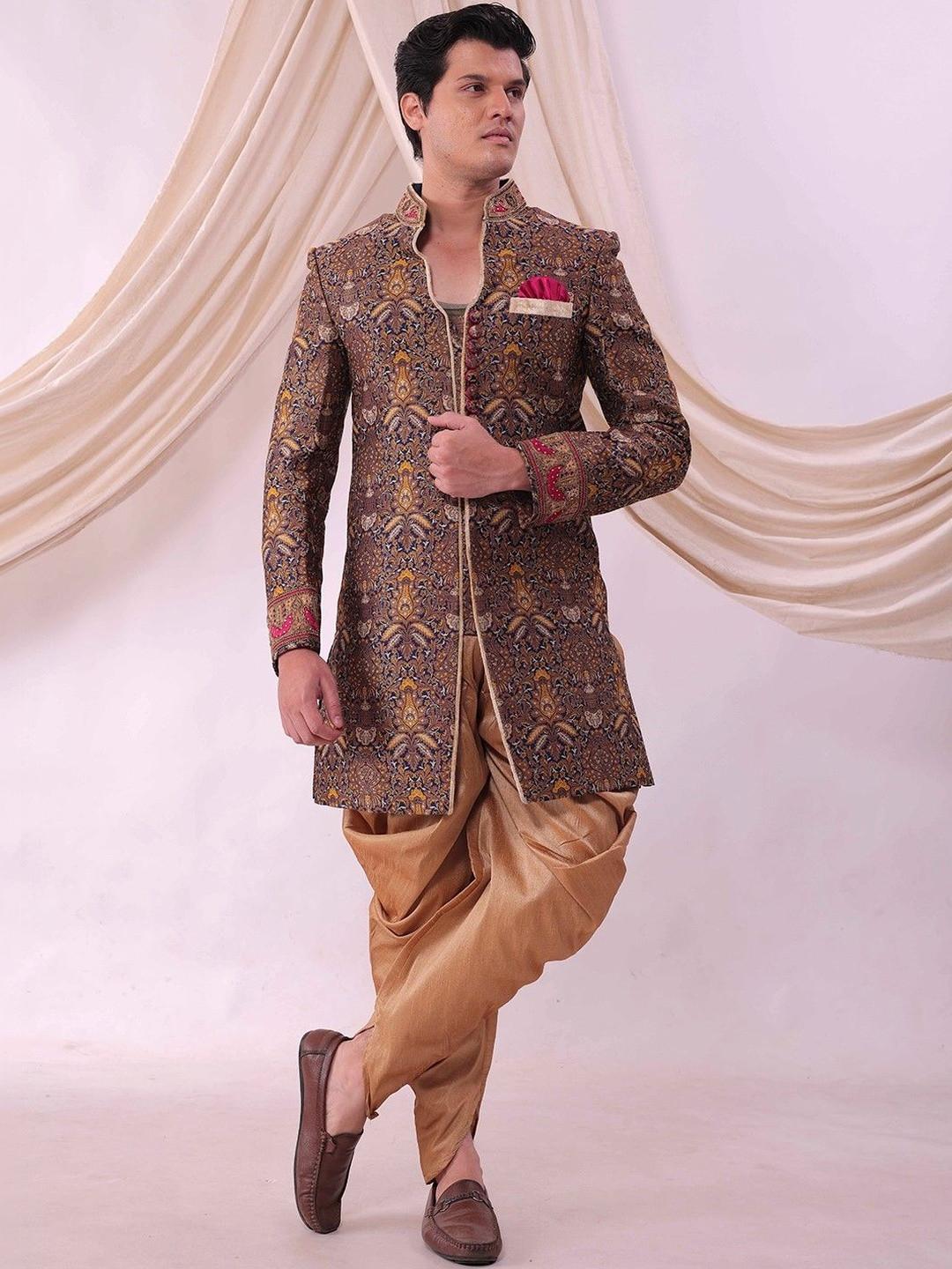 Desibutik Embroidered Mandarin Collar Sherwani