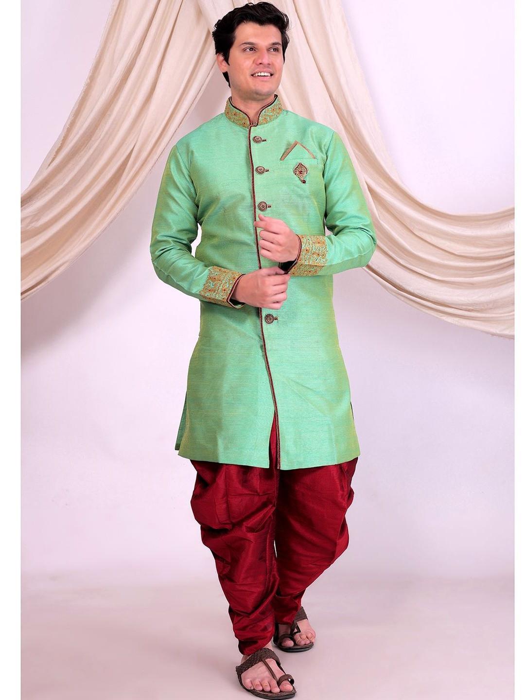 Desibutik Embroidered Mandarin Collar Sherwani