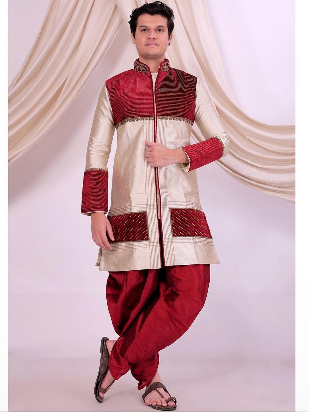 Desibutik Embroidered Mandarin Collar Sherwani