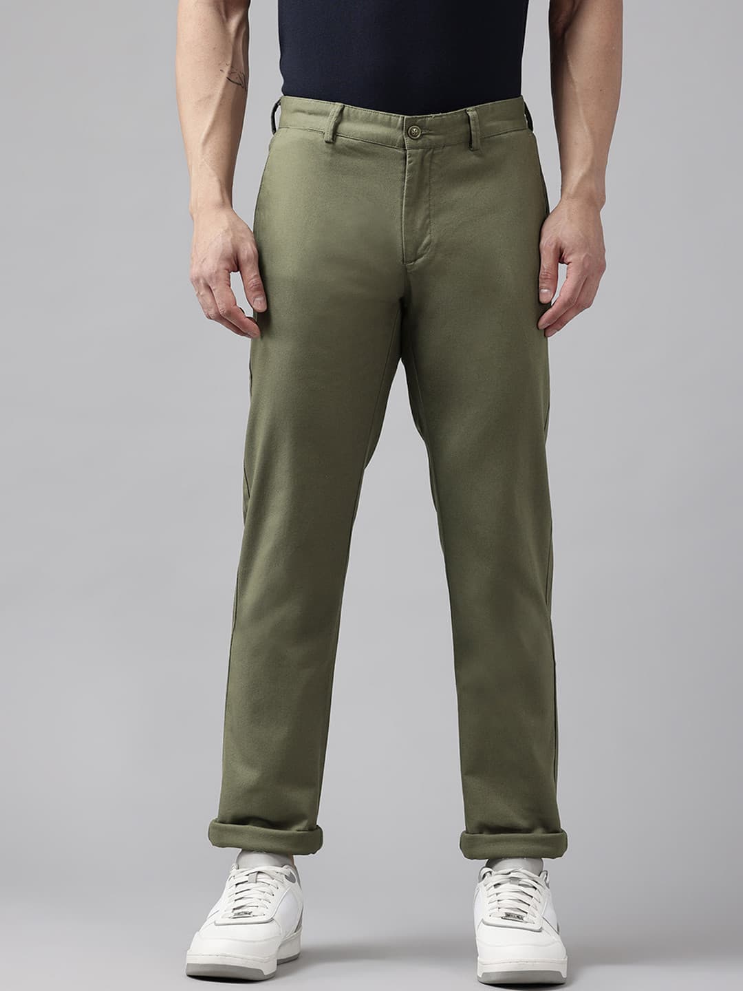 Blackberrys Men Textured Chinos