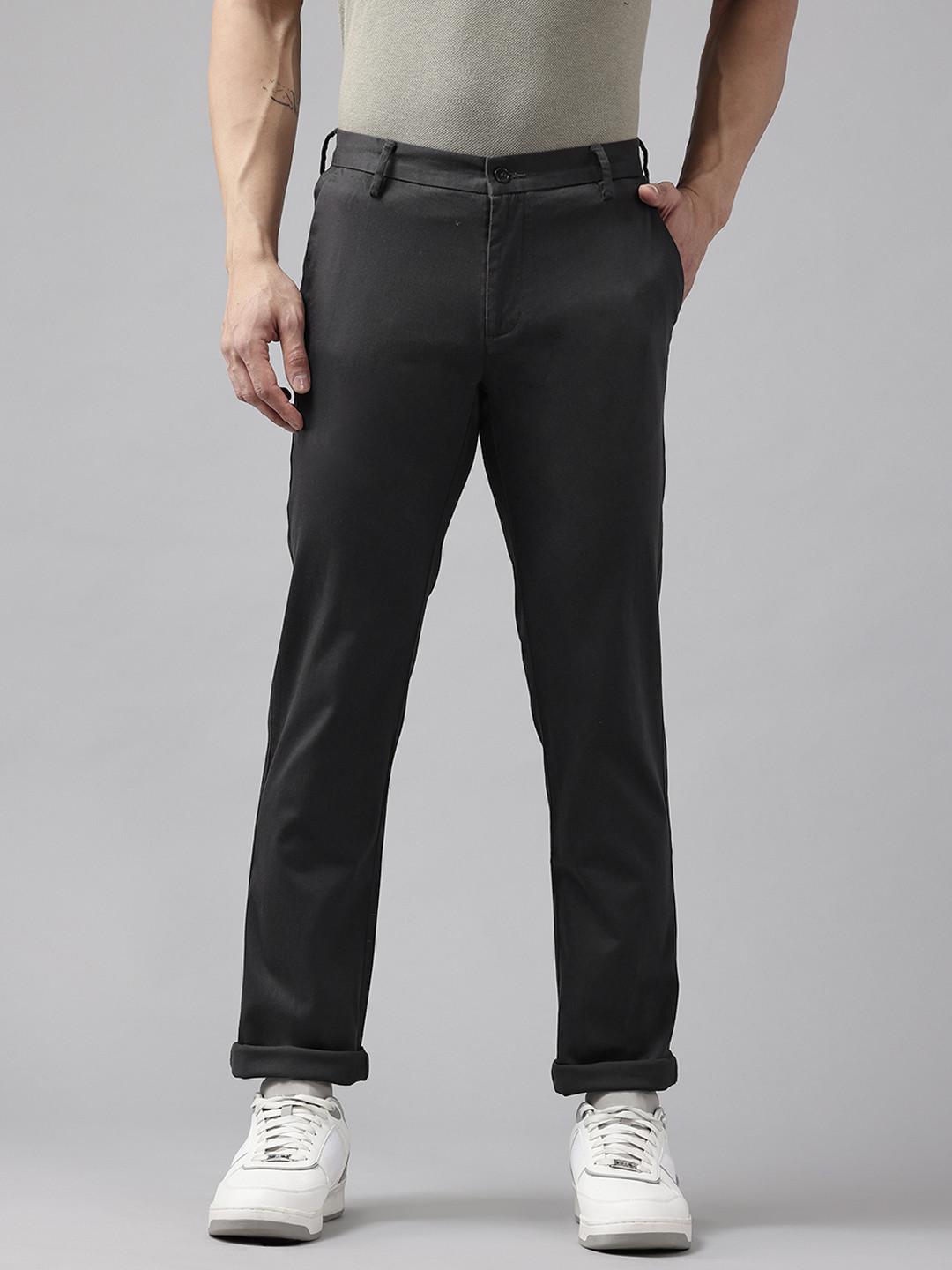 Blackberrys Mid-Rise Stretchable Chinos Trousers