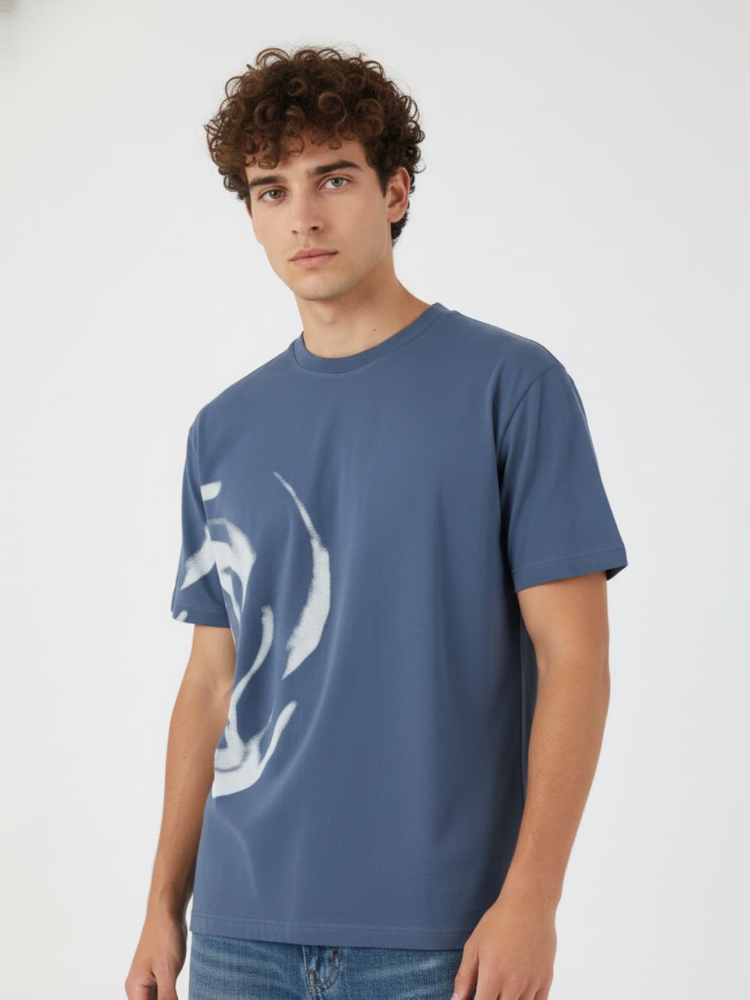 glitchez Abstract Printed T-shirt