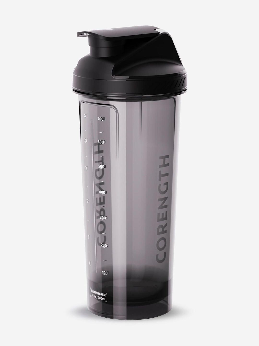 Decathlon Adults Black Leak-Proof Gym Maxi Shaker 700 ml