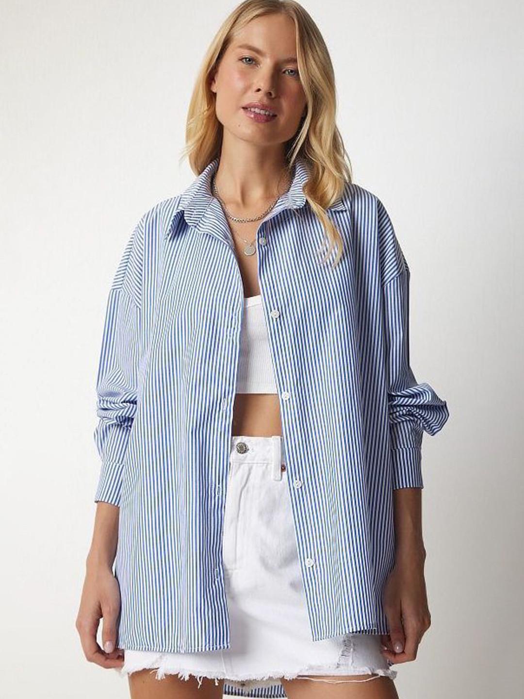 Femibazaar Women Relaxed Striped Casual Shirt