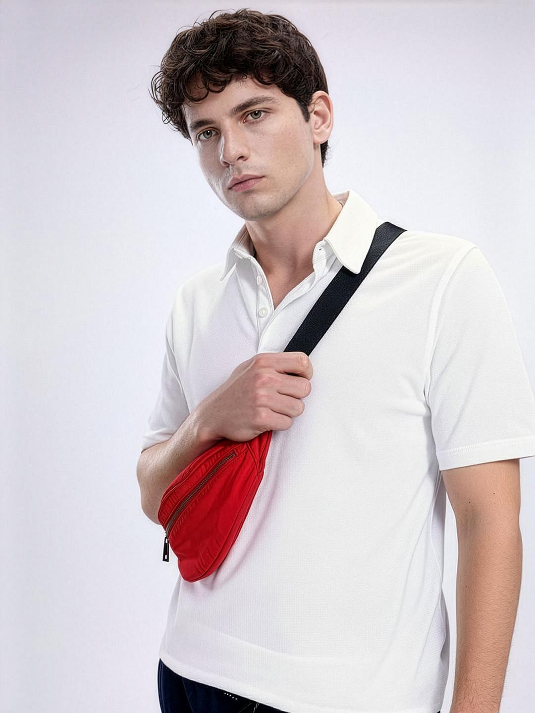 Kook N Keech Solid Pure Cotton Polo Collar T-shirt