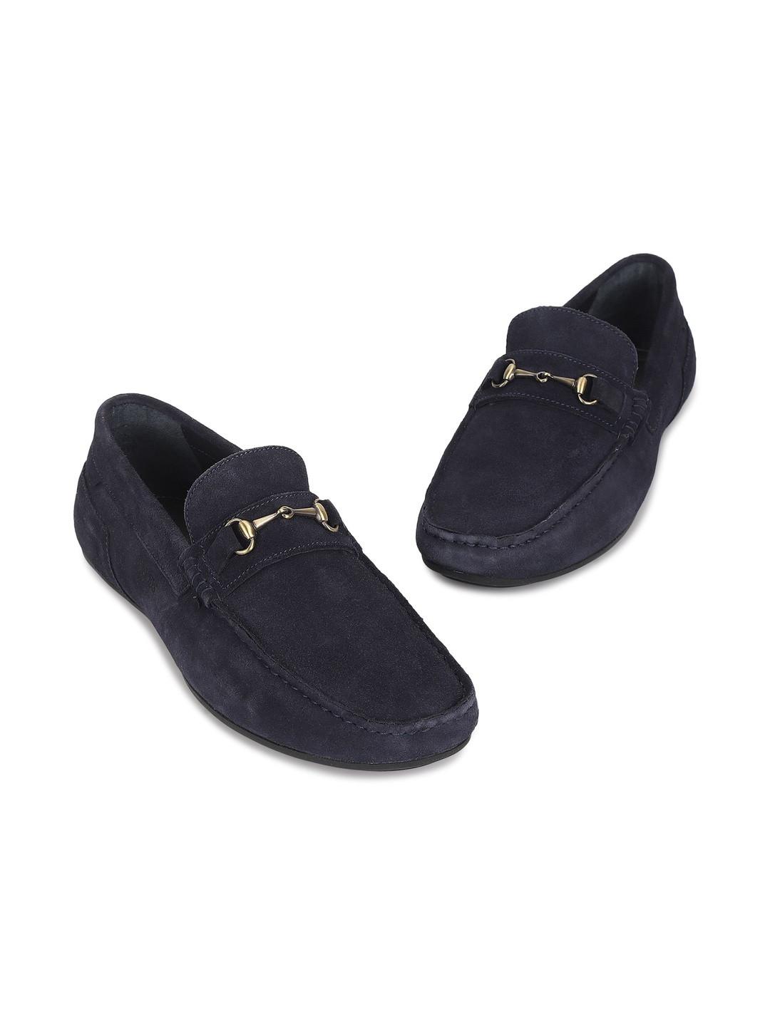 Woodland Men Suede Driving Horsebit Loafers