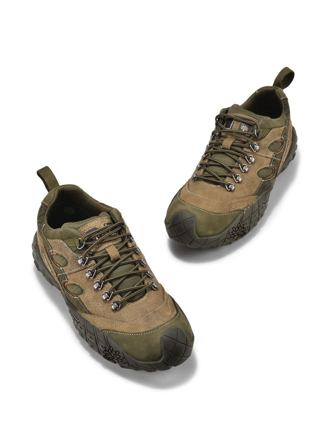 Woodland Men Textured Nubuck Trekking Shoes
