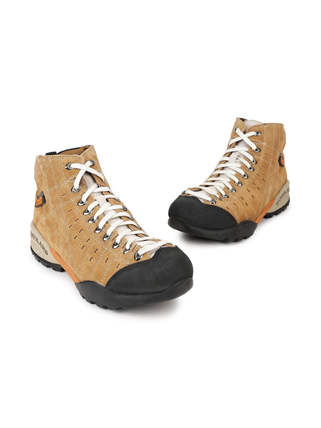 Woodland Men Textured Suede Trekking Shoes