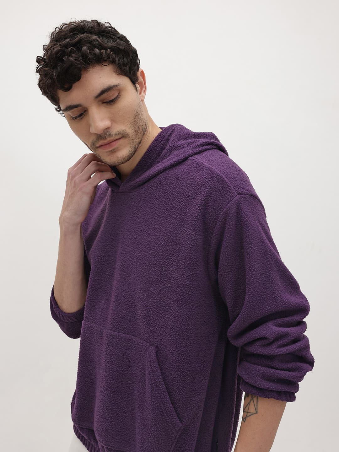 The Roadster Life Co. Hooded Faux Fur Pullover Sweatshirt