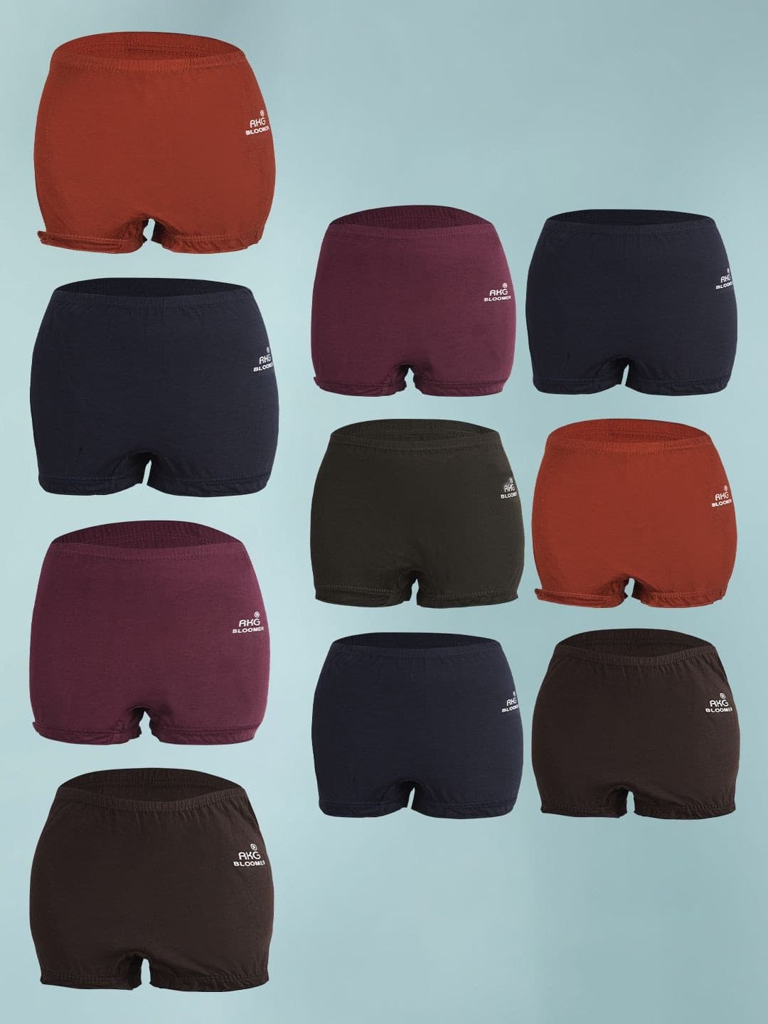 RKG Girls Pack Of 10 Assorted Boys Short Briefs