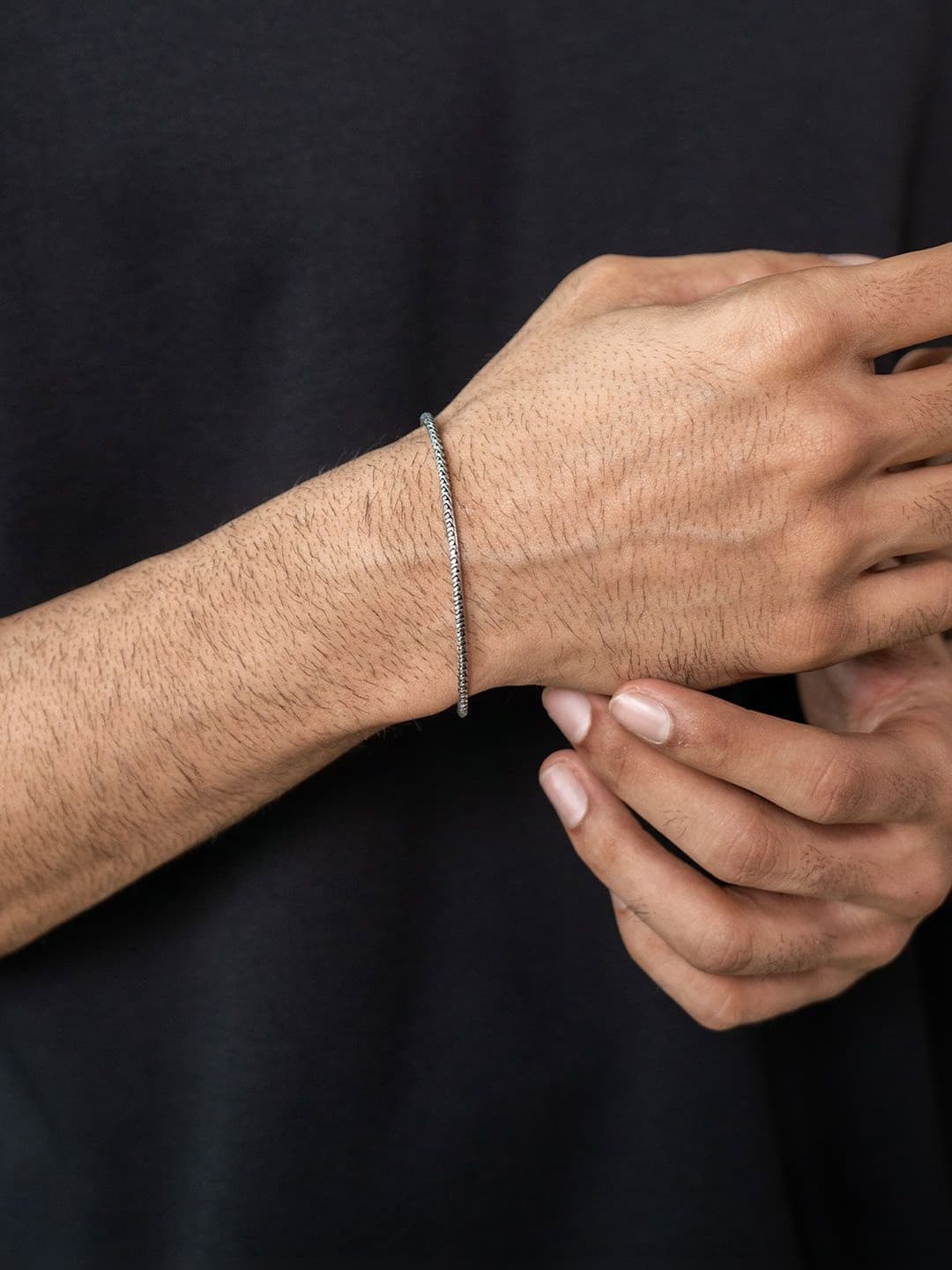 SHAYA Men 925 Silver Wraparound Bracelet