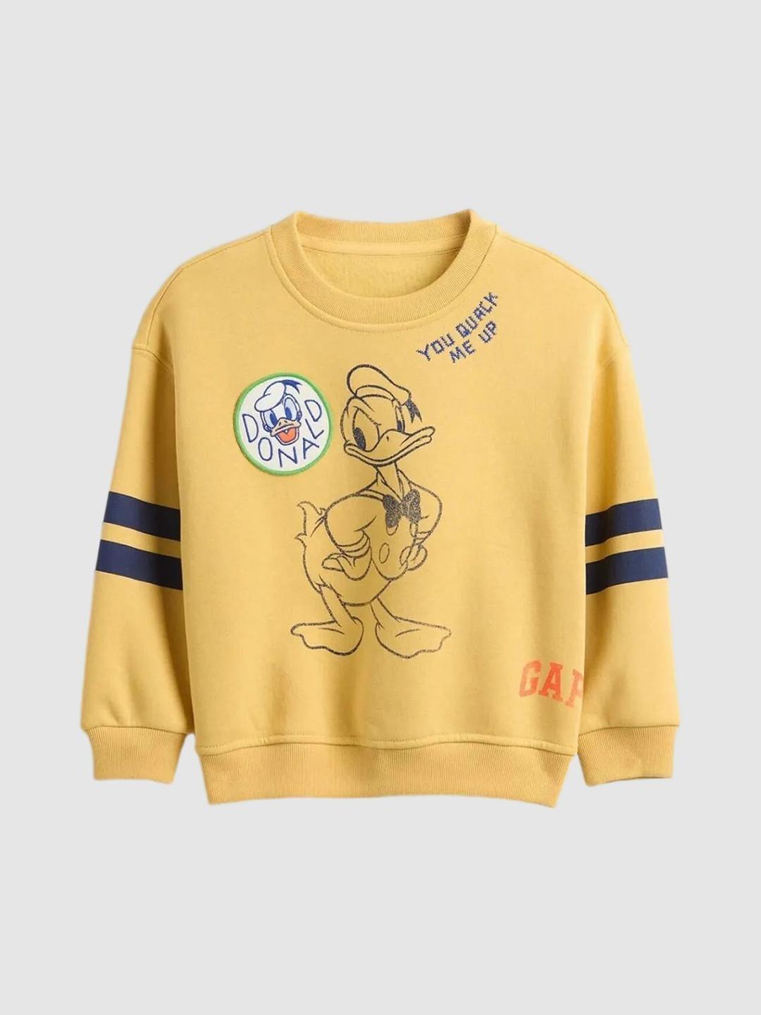 GAP Boys Donald Ducks Printed Drop-Shoulder Pullover Sweatshirt