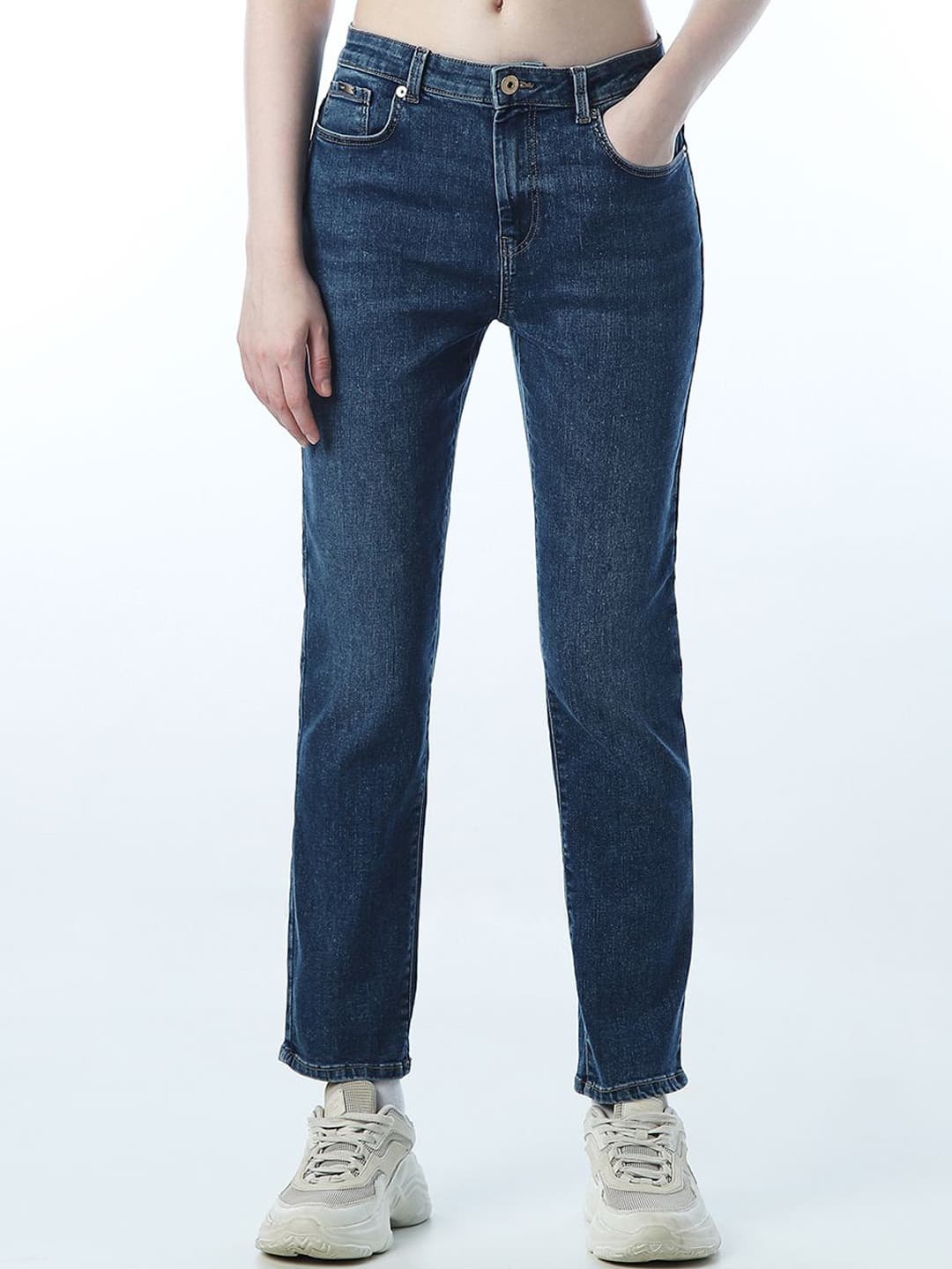 ONLY Women Slim Fit Mid-Rise Stretchable Jeans