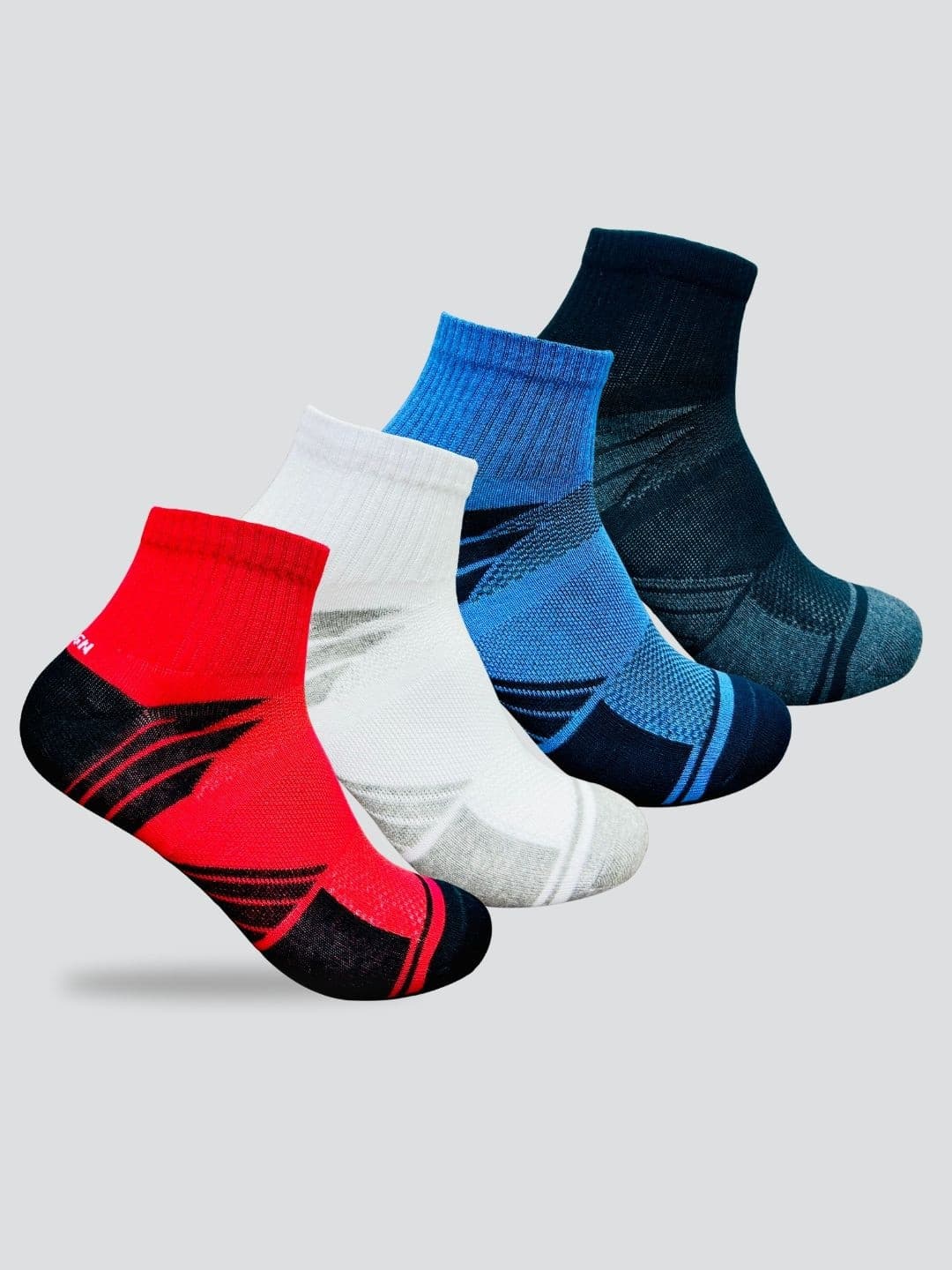 WROGN Unisex Pack Of 4 Patterned Ankle Length Assorted Socks
