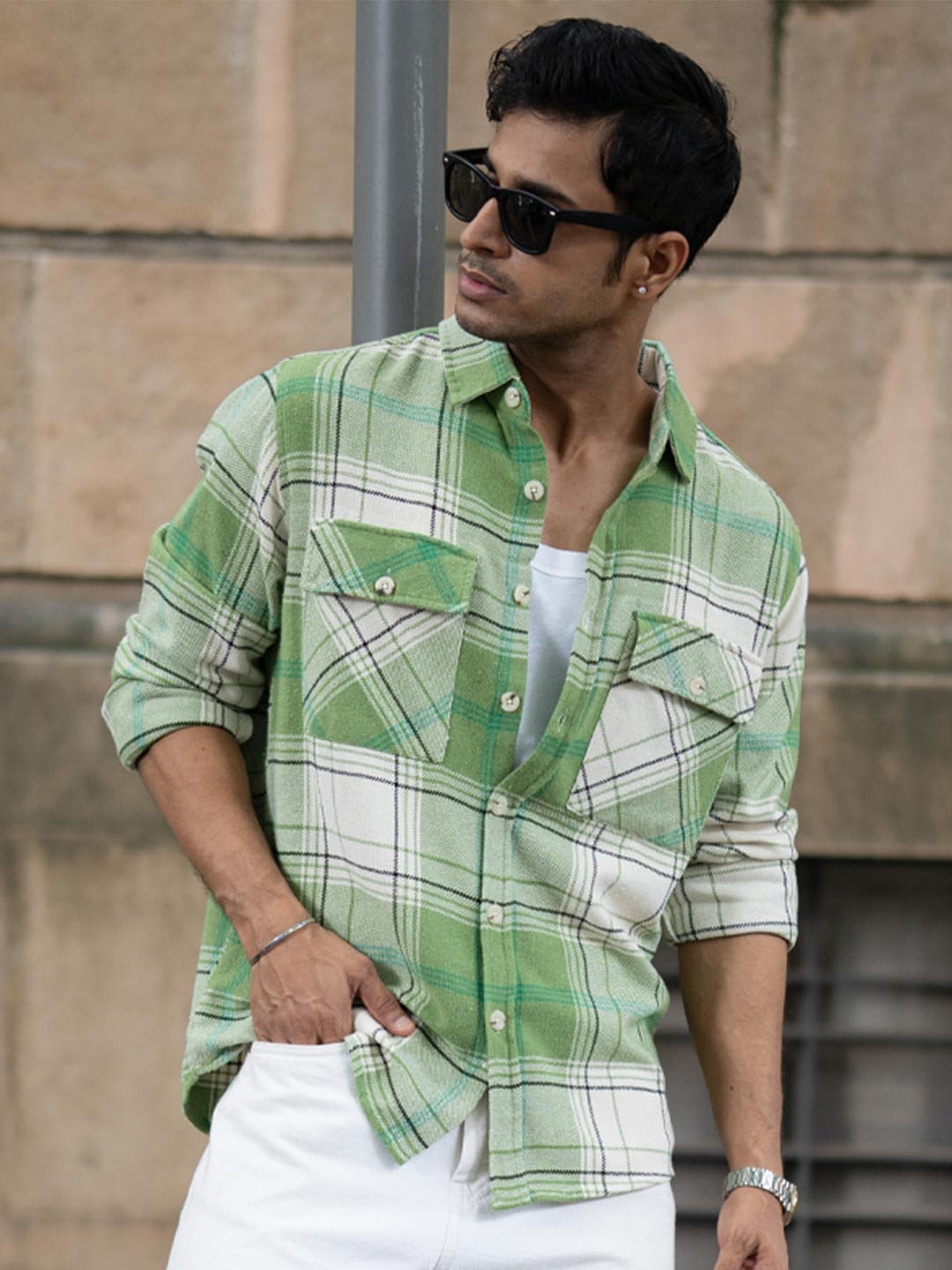 Powerlook Tartan Checked Long Sleeves Shirt