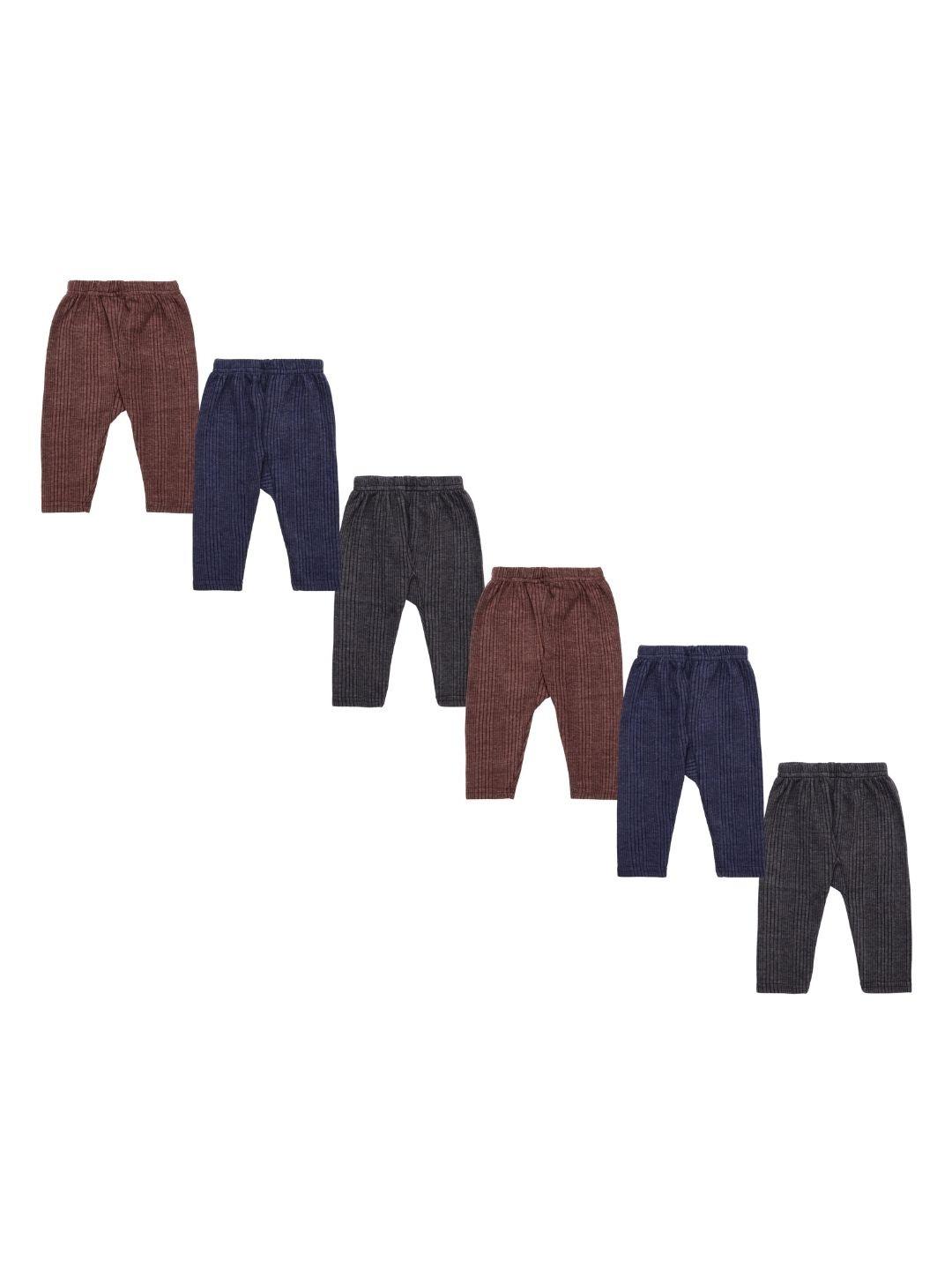 Superminis Kids Pack Of 6 Striped Thermal Pants