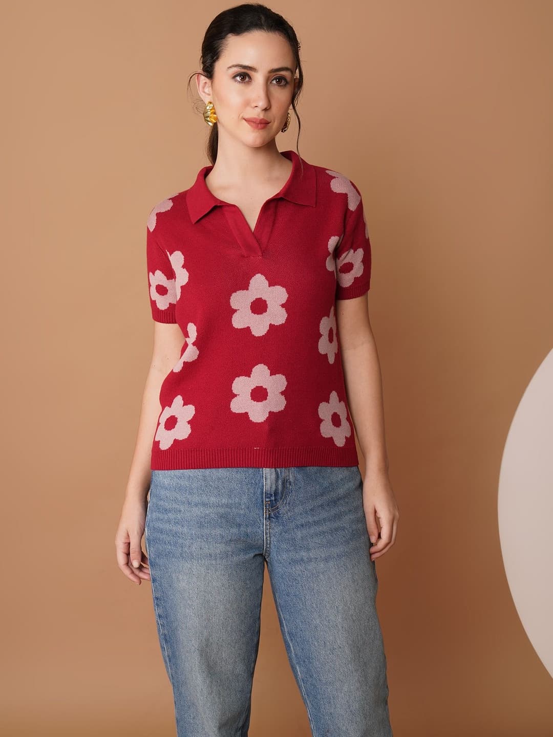 Chemistry Women Floral Print Cotton Top