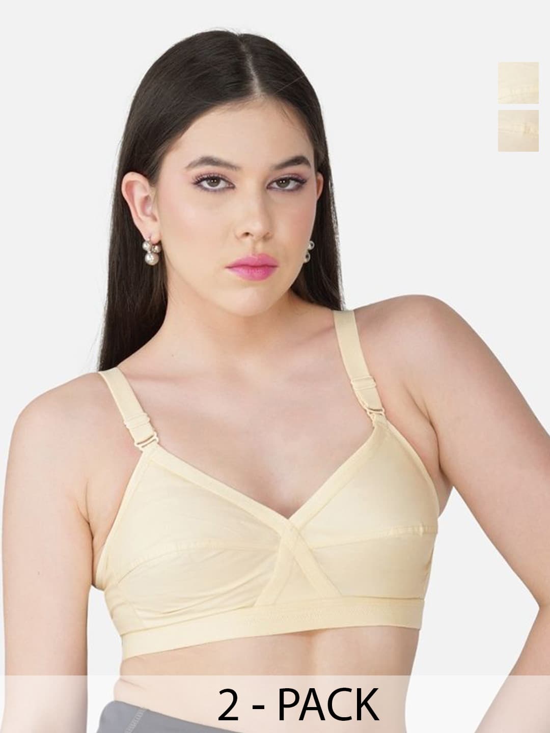 Teenager Women Pack Of 2 Skin Non Padded Bra