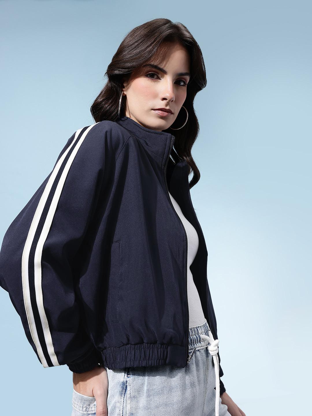 glitchez Mock Collar Relaxed Windcheater Jacket